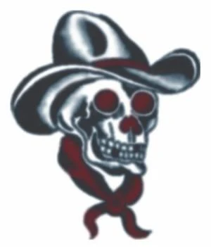 1910 Cowboy Skull Tattoo