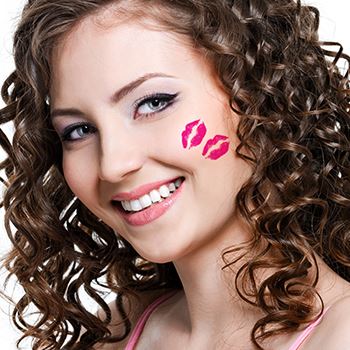 2 Lipstick Kiss Marks Tattoo - Image 2