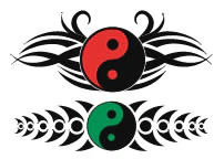 2 Yin Yang Tattoos