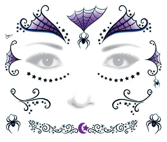 Adult Witch Face Tattoo