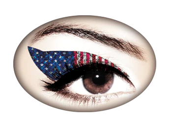 American Flag Glitteratti Violent Eyes (8 Eye Tattoos)