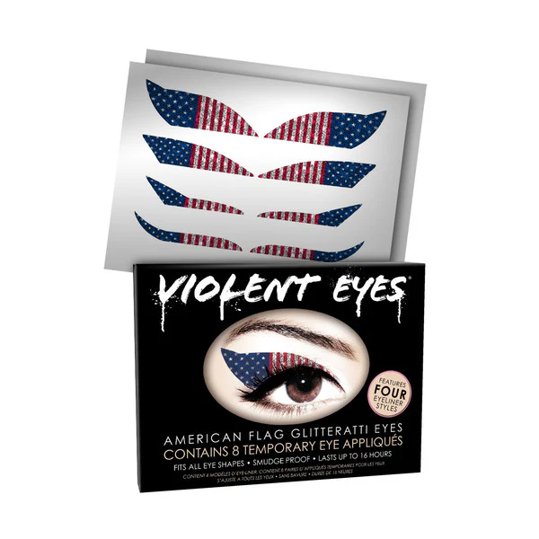 American Flag Glitteratti Violent Eyes (8 Eye Tattoos) - Image 3