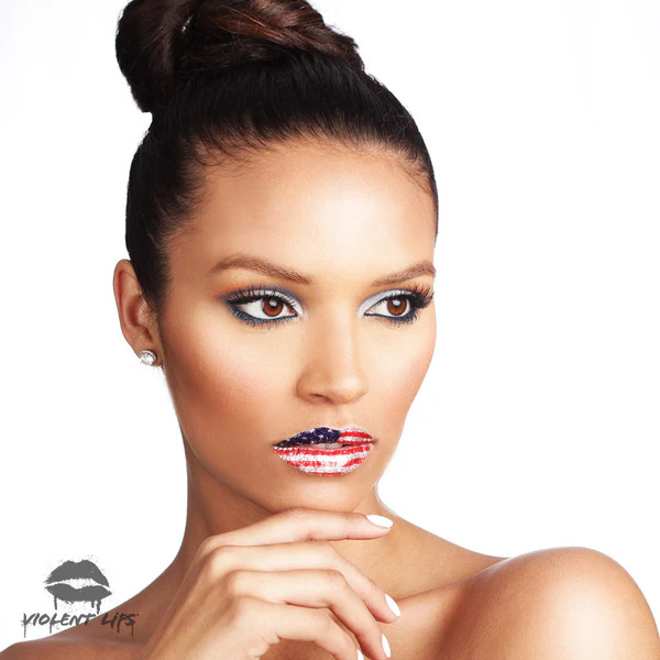 American Flag Glitteratti Violent Lips (3 Lip Tattoo Sets) - Image 2
