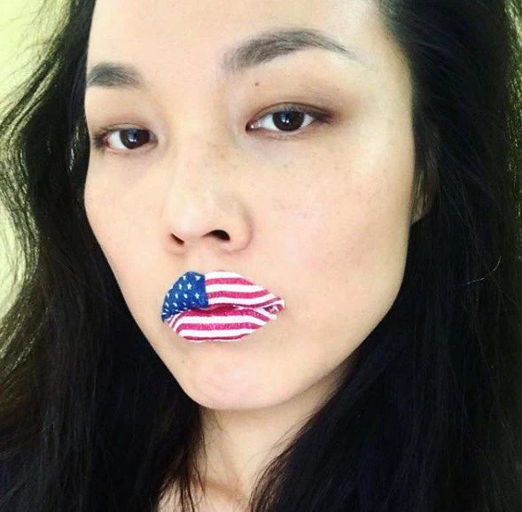 American Flag Violent Lips (3 Lip Tattoo Sets) - Image 4