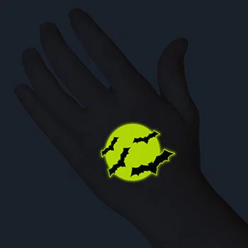 Bats & Moon - Glow Tattoo - Image 3