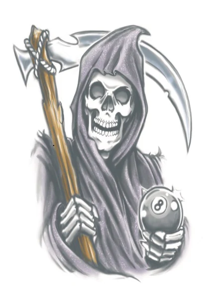 Biker Reaper Tattoo