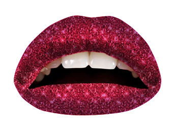 Black Cherry Glitteratti Violent Lips (3 Lip Tattoo Sets) - Image 3