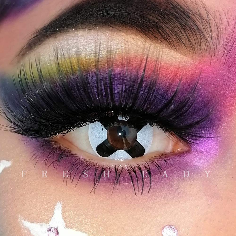 Black Cross Coloured Contact Lenses - Image 5