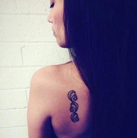 Black Henna Leaves Tattoo - Image 3