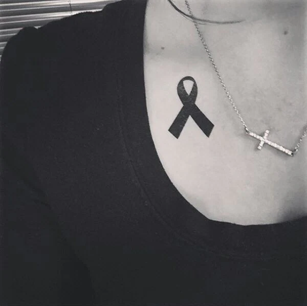 Black Ribbon Tattoo - Image 3