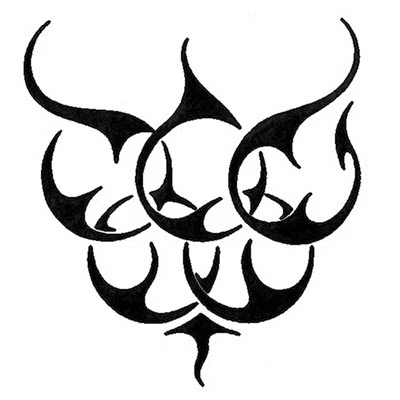 Black Tribal Olympic Rings Tattoo