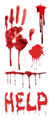 Bloody Help Tattoos (5 Tattoos)