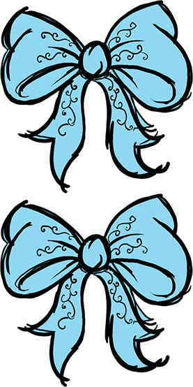 Blue Bows (2 Tattoos)