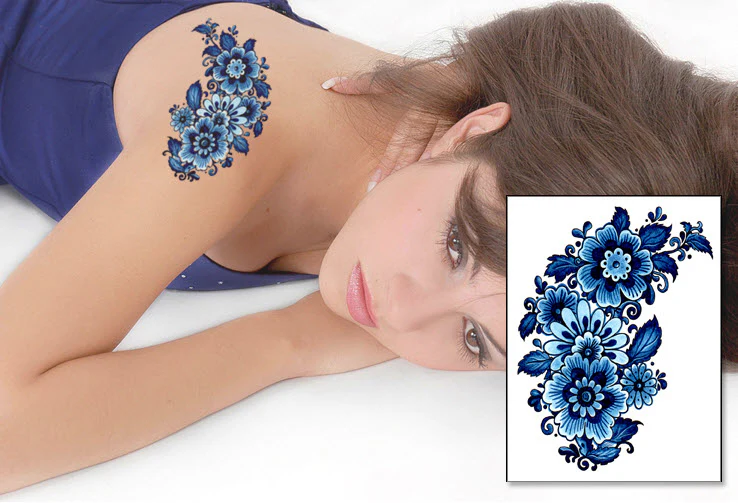 Blue Flower Temptation Tattoo - Image 2