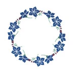 Blue Flowers Ring Tattoo
