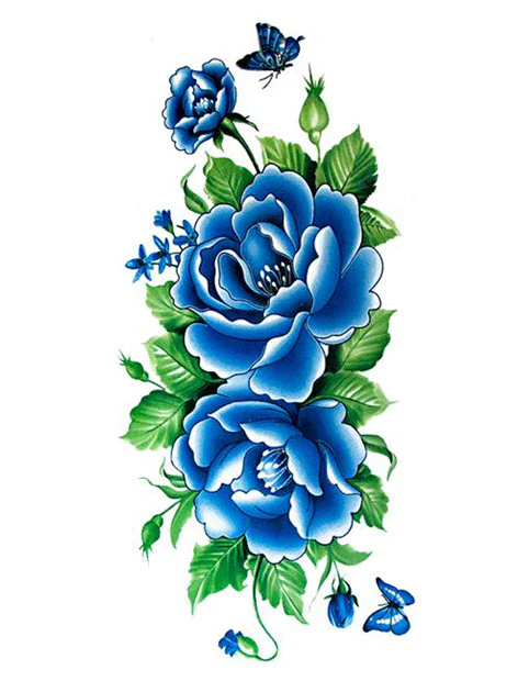 Blue Flowers - Tattoonie - Image 2