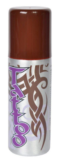 Brown Temporary Tattoo Spray + 3 Stencils - Image 2