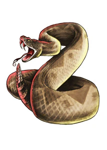 Bullseye Rattlesnake Tattoo