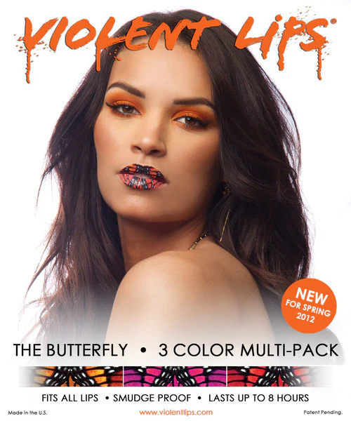 Butterfly Violent Lips (6 Lip Tattoo Sets) - Image 3