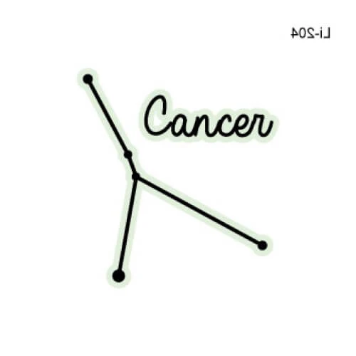 Cancer Constellation Glow Temporary Tattoo