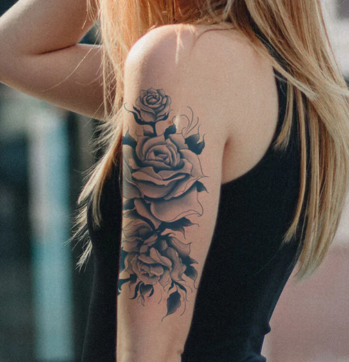 Classic Blue Roses Sleeve - Image 2