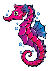 Classic Vintage Seahorse Tattoo