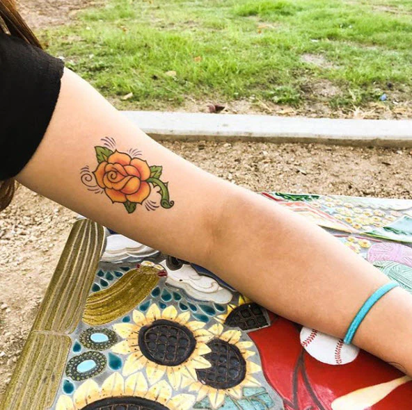 Classic Yellow Rose Tattoo - Image 3