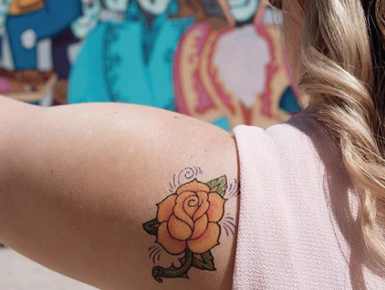 Classic Yellow Rose Tattoo - Image 4