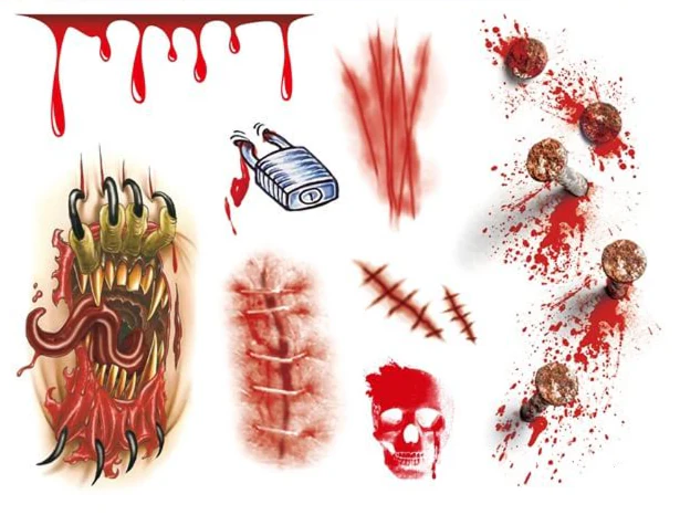 Claws and Nails Halloween Tattoos