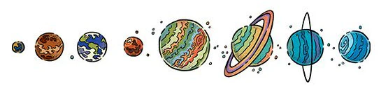 Colorful Planets Tattoo