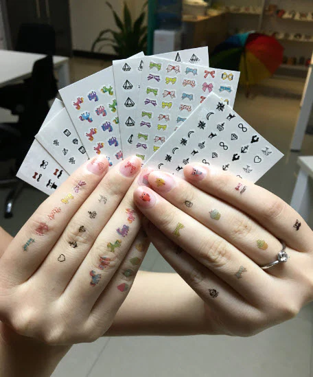 Colorful Ponies Nail Tattoos (50 Tattoos) - Image 2
