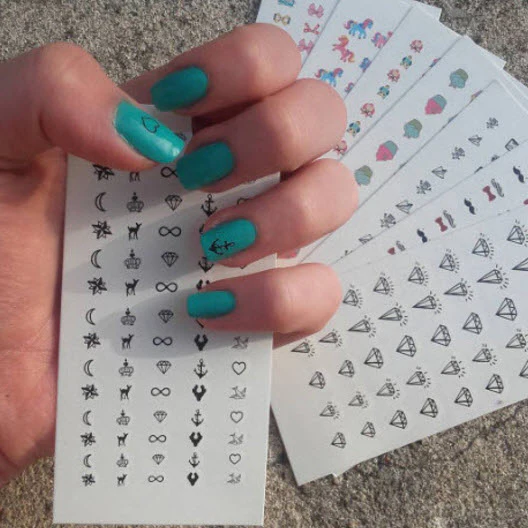 Colorful Ponies Nail Tattoos (50 Tattoos) - Image 3