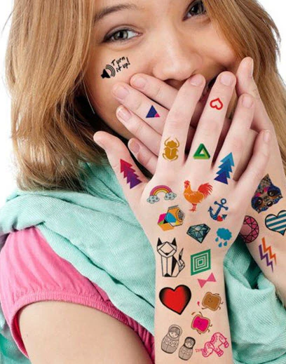 Colorful Tiny Tats Tattoo Set - Image 2