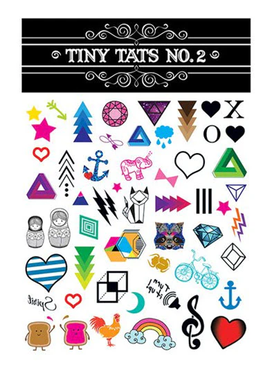 Colorful Tiny Tats Tattoo Set - Image 3