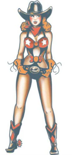 Cow Girl Pin Up Tattoo