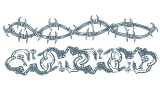 Cuffed - Chained Love - Tinsley Transfers (2 Tattoos)