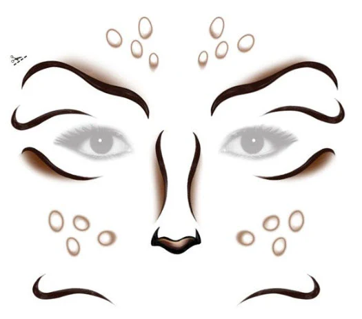Deer Costume Face Tattoo