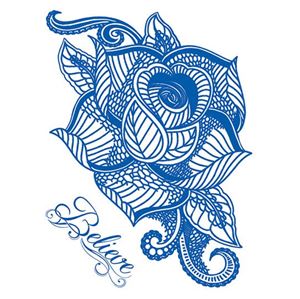 Delft Blue Rose Tattoo