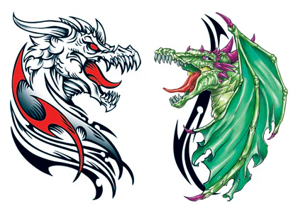Dragons Glow In The Dark Tattoos
