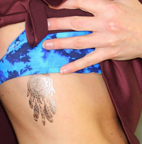Dreamcatcher Gold Tattoo - Image 4