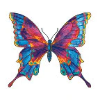 Ecstatic Butterfly Small Tattoo