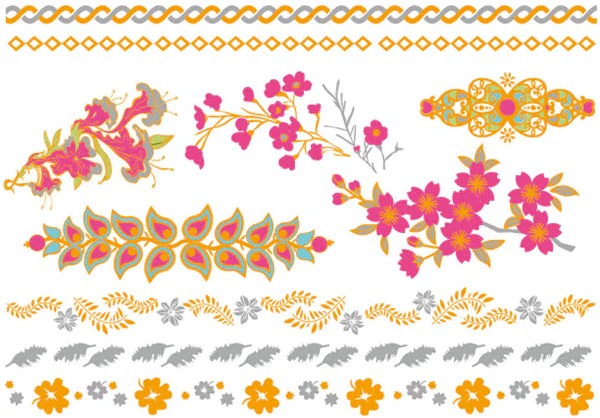 Ecstatic Flowers Hair Tattoos - Image 2