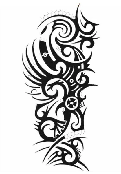 Elegant Tribal Tattoo Sleeve