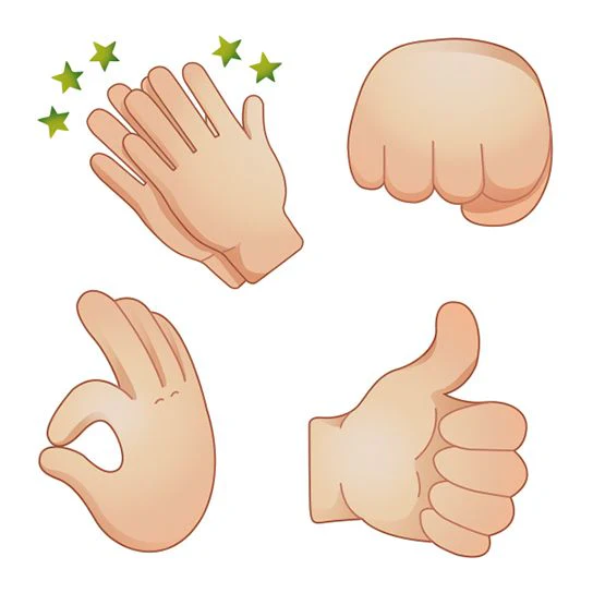 Emoji Hands Tattoo (4 Tattoos)