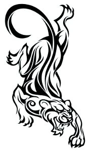 Extra Large Tribal Panther Tattoo
