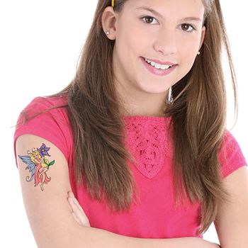 Fairy With Blue Flower Tattoo - Image 2