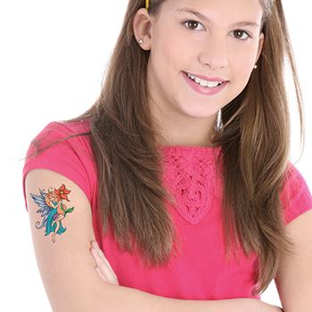 Fairy With Red Flower Tattoo - Image 2