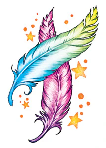 Feathers & Stars Tattoo