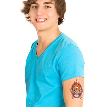 Fiery Eye Skull Tattoo - Image 2