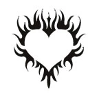 Flame Heart - Glow Tattoo